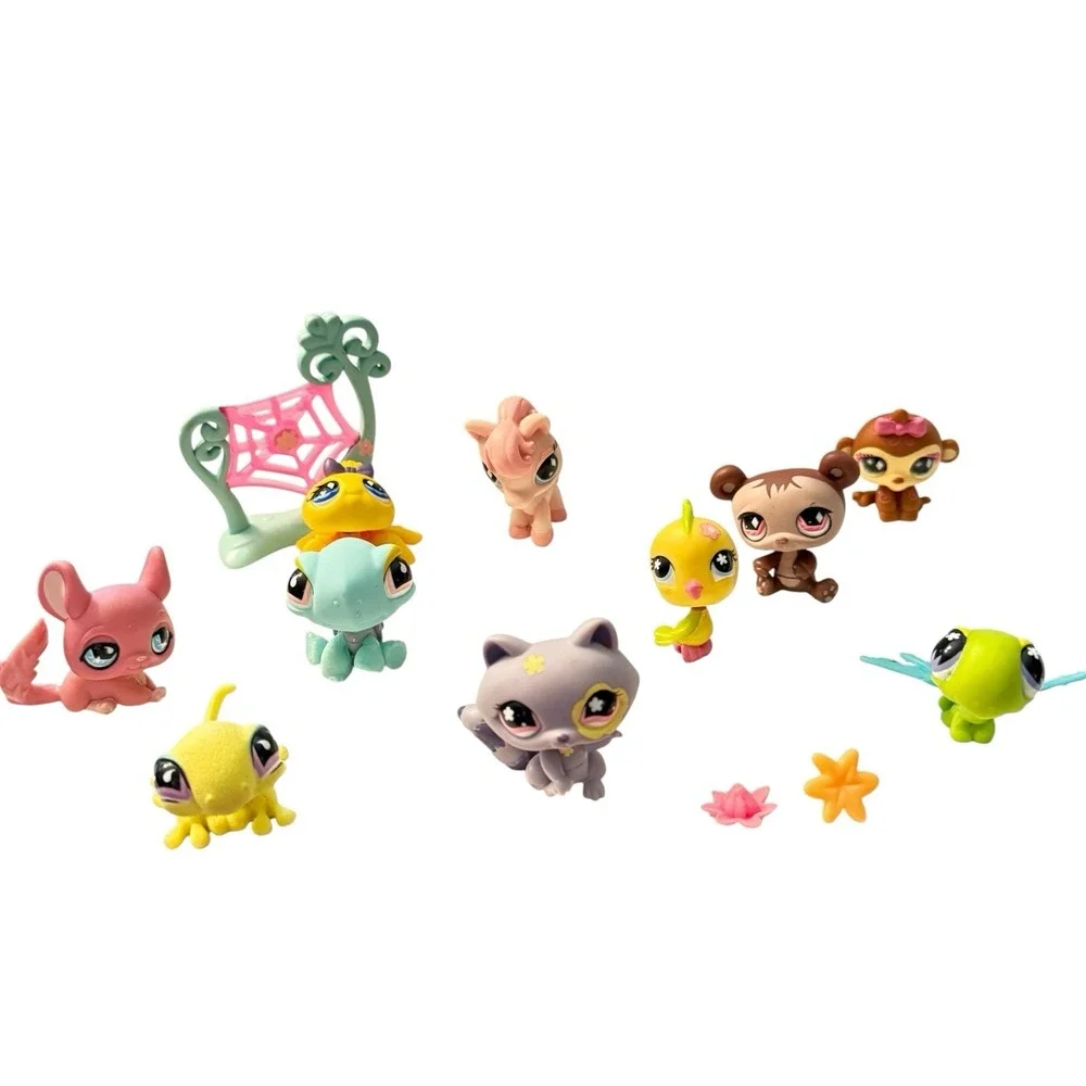 2007 LPS Littlest Pet Shop Pack of 10 Pets 592-601 Complete Pet Set G2